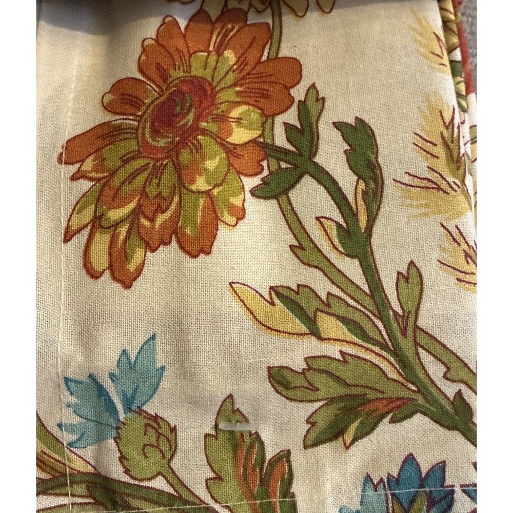 April Cornell Floral Napkins Set of 10 16"X16" Blue Rust Gold Fall Autumn NWT - Picture 4 of 5